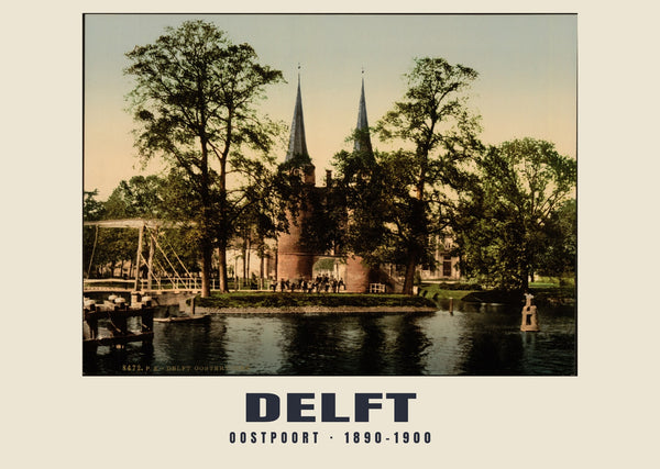 Oostpoort, Delft — 1890–1900 · Tirage photochrome ancien