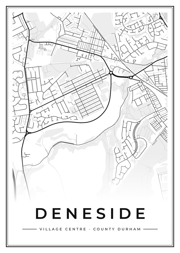 Deneside Village Centre Street Map Poster