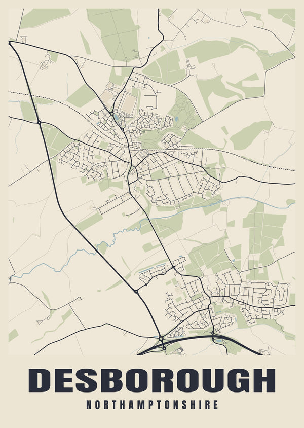 Desborough Street Map Poster