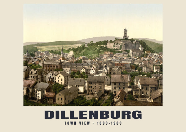 Town view, Dillenburg — 1890–1900 · Vintage photochrom print