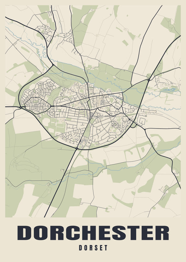 Dorchester Street Map Poster