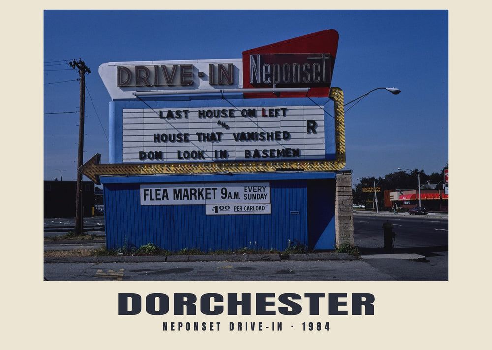 Neponset Drive-In, Dorchester, Massachusetts — 1984 · Lámina de fotografía histórica