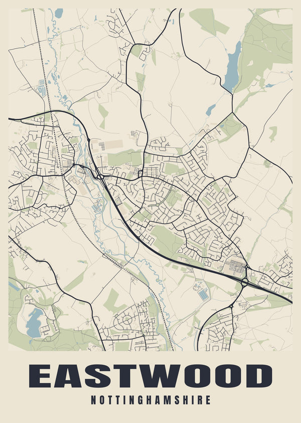 Eastwood Street Map Poster