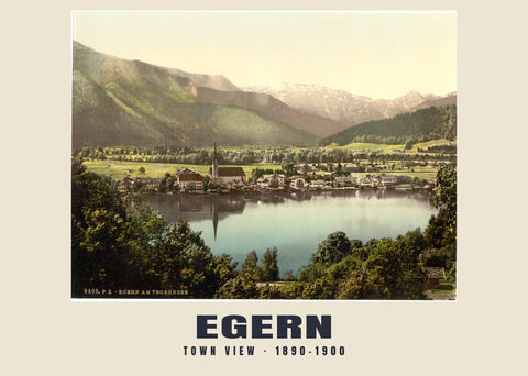 Stadsgezicht, Egern — 1890–1900 · Historische fotochroomprint