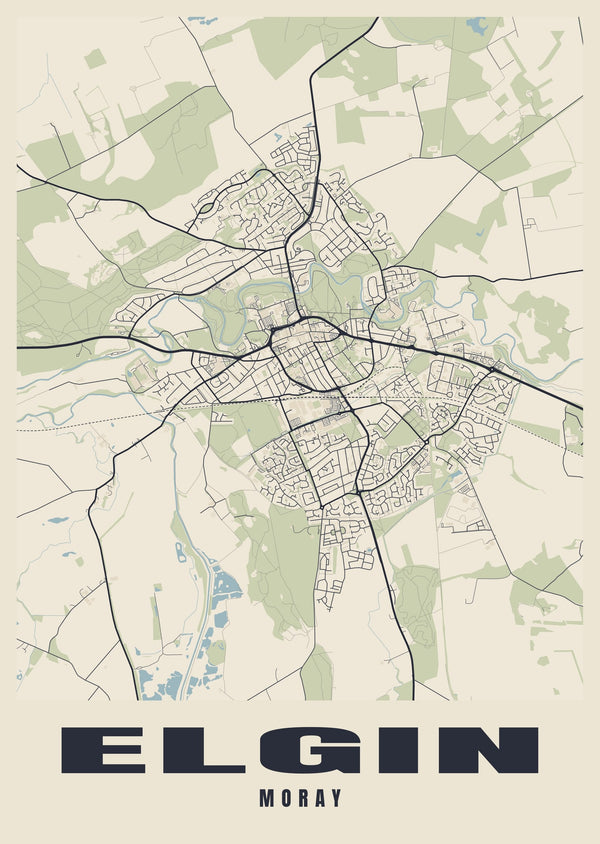 Elgin Street Map Poster