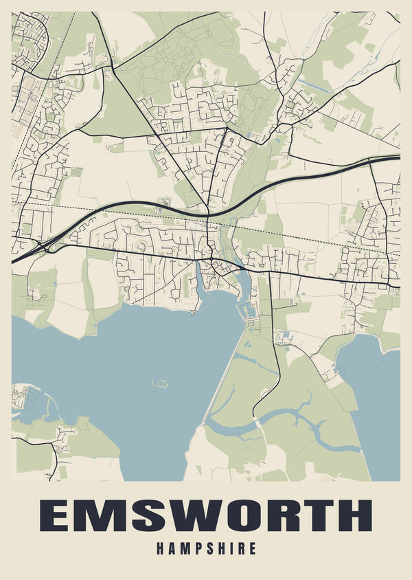 Emsworth Street Map Poster