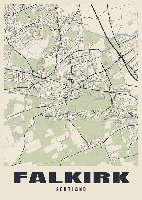 Falkirk Street Map Poster