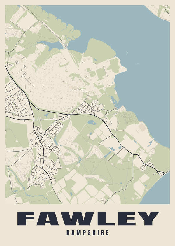 Fawley Street Map Poster