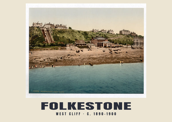 West Cliff, Folkestone, c. 1890–1900 Heritage Print