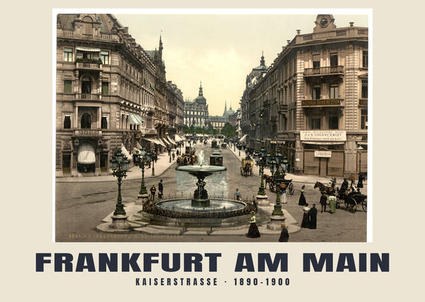 Kaiserstraße, Frankfurt am Main — 1890–1900 · Tirage photochrome ancien