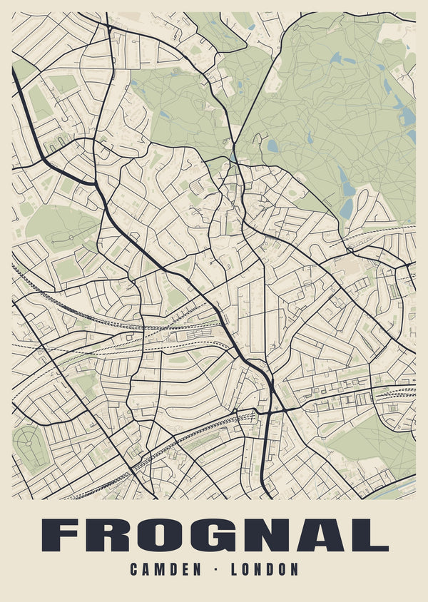 Frognal Heritage Street Map Poster
