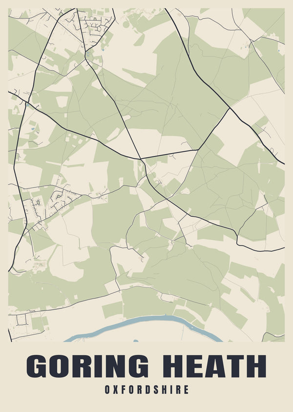 Goring Heath Street Map Poster