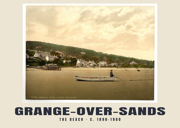 La spiaggia, Grange-over-Sands, 1890–1900 circa, Stampa Heritage
