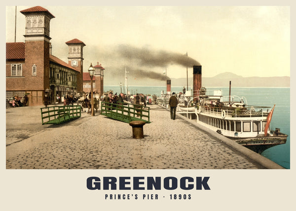 Prince's Pier, Greenock, c. 1890–1900 Heritage Print