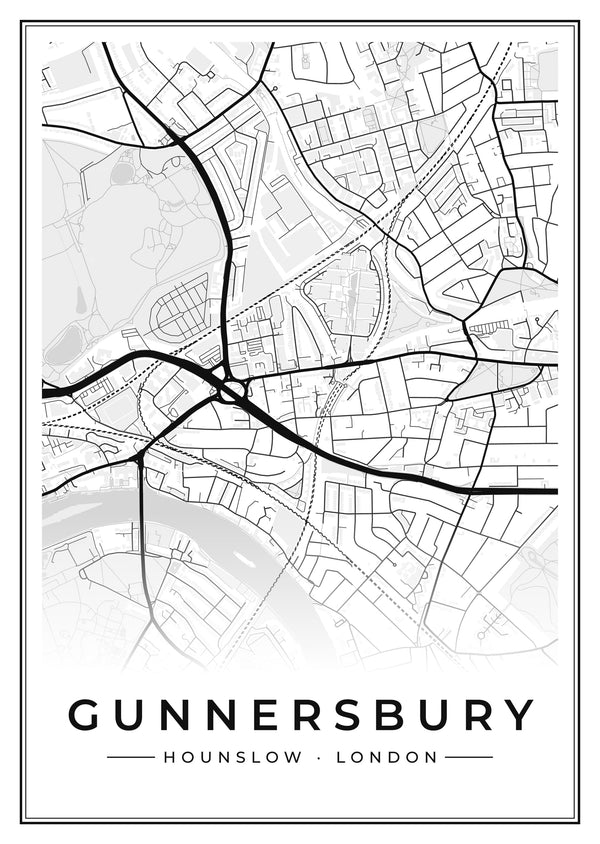 Gunnersbury Street Map Poster