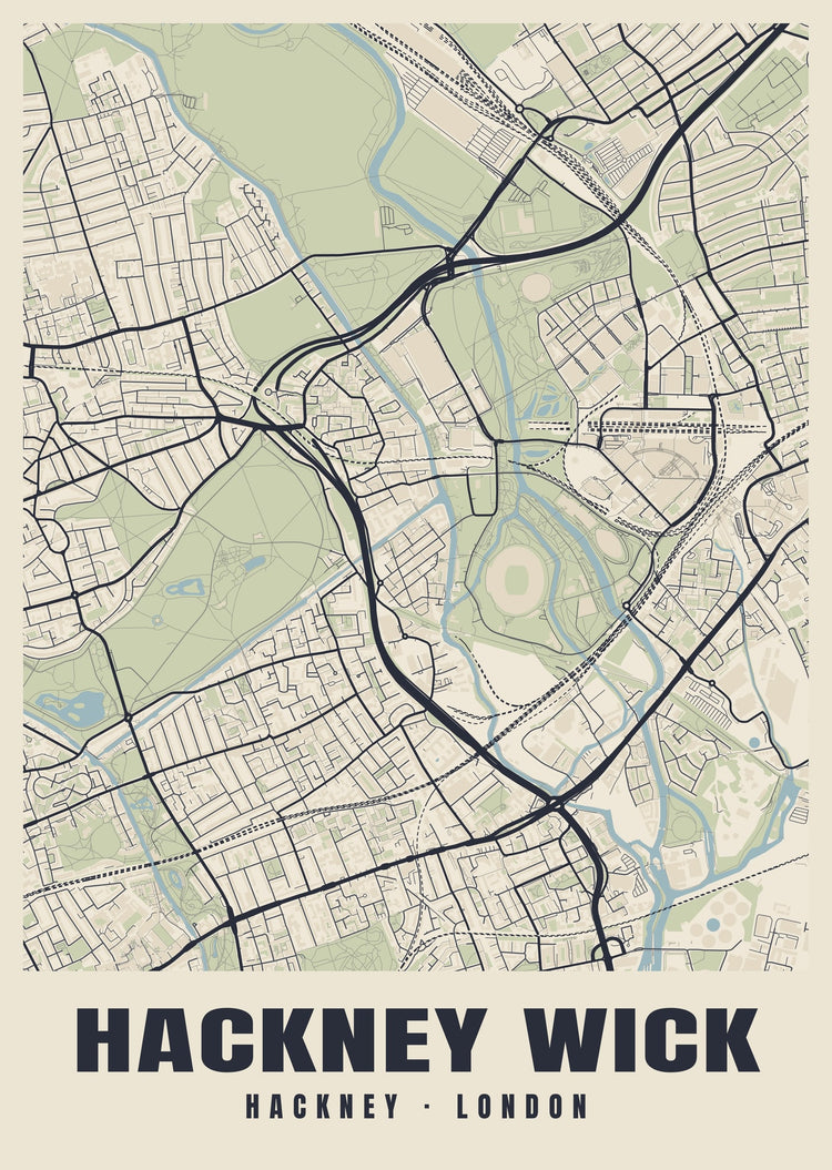 Hackney Wick Heritage Street Map Poster
