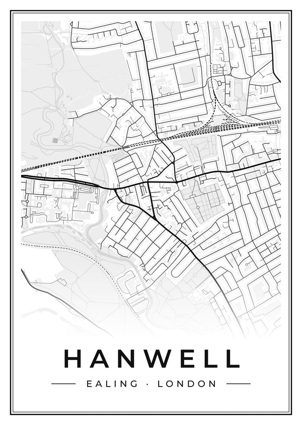 Hanwell Street Map Poster