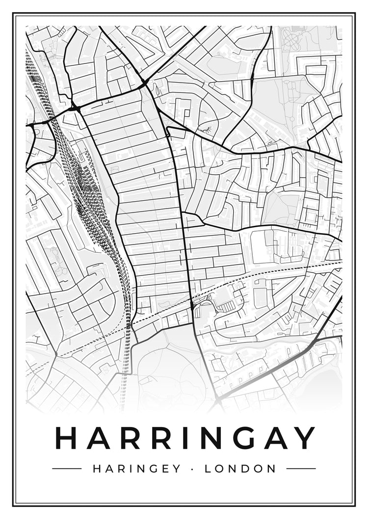Harringay Street Map Poster