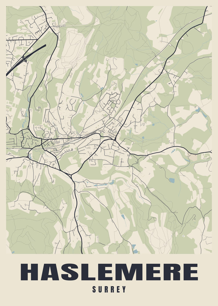 Haslemere Street Map Poster