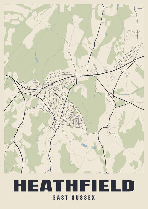 Heathfield Street Map Poster