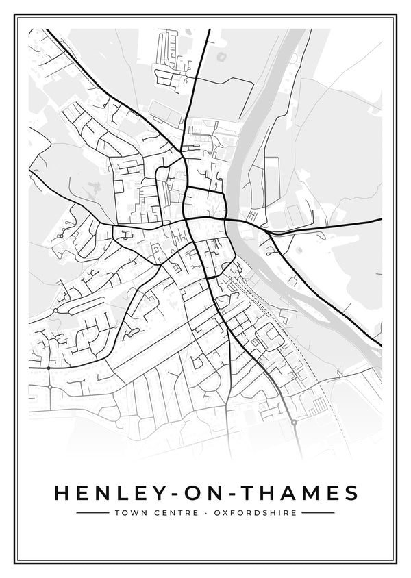 Henley-on-Thames Town Centre Street Map Poster