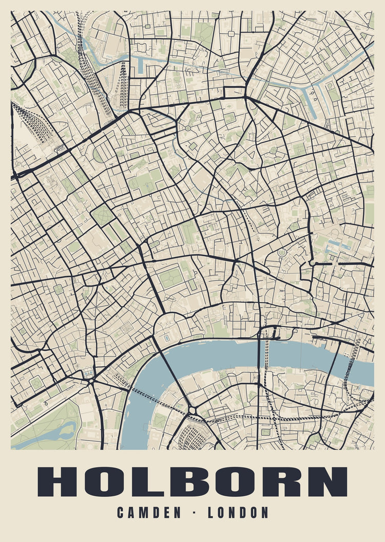 Holborn Heritage Street Map Poster
