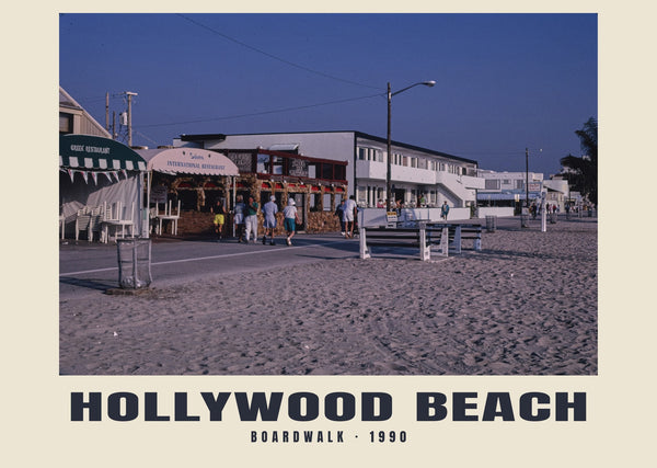 Promenade, Hollywood Beach, Florida — 1990 · Tirage photographique historique