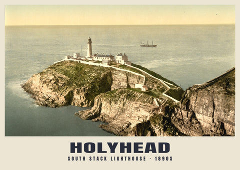 South Stack Lighthouse, Holyhead, c. 1890–1900 Heritage Print