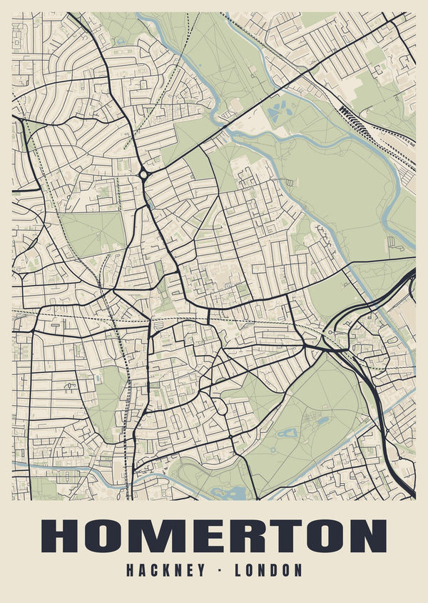 Homerton Heritage Street Map Poster