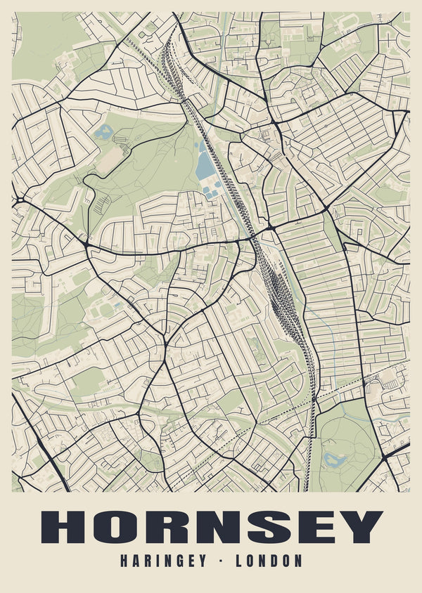 Hornsey Heritage Street Map Poster