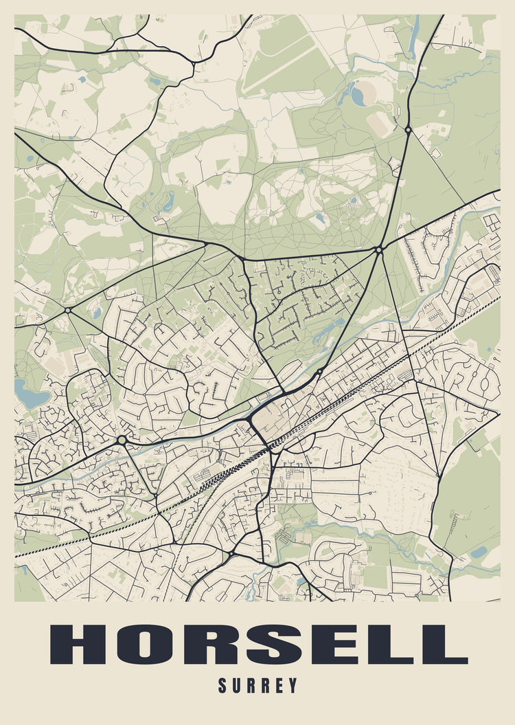 Horsell Street Map Poster