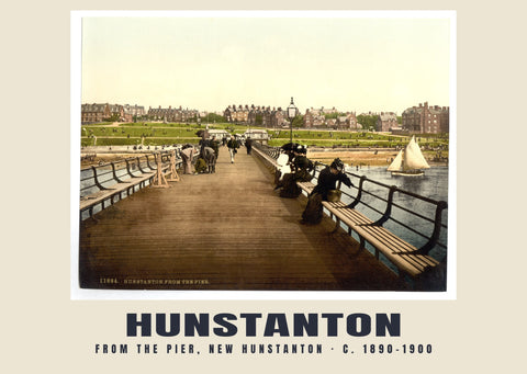 Vanaf de pier, New Hunstanton, ca. 1890–1900 Heritage Print