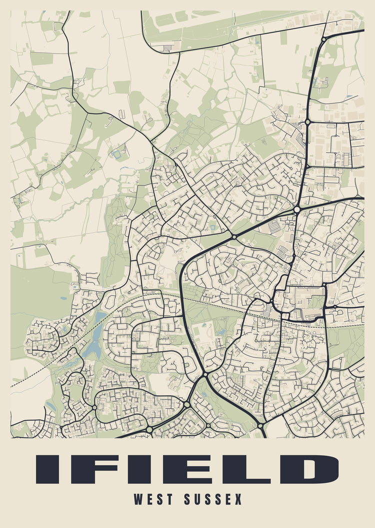 Ifield Street Map Poster