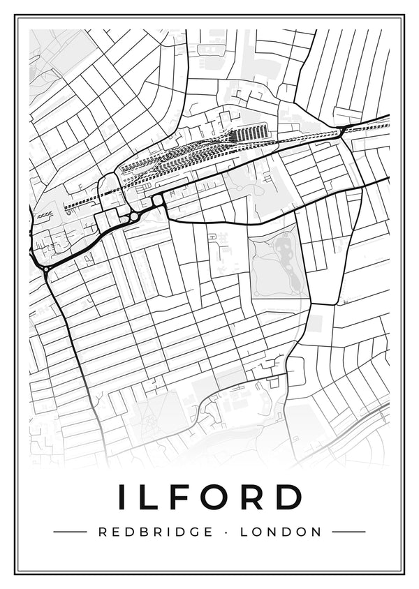 Ilford Street Map Poster