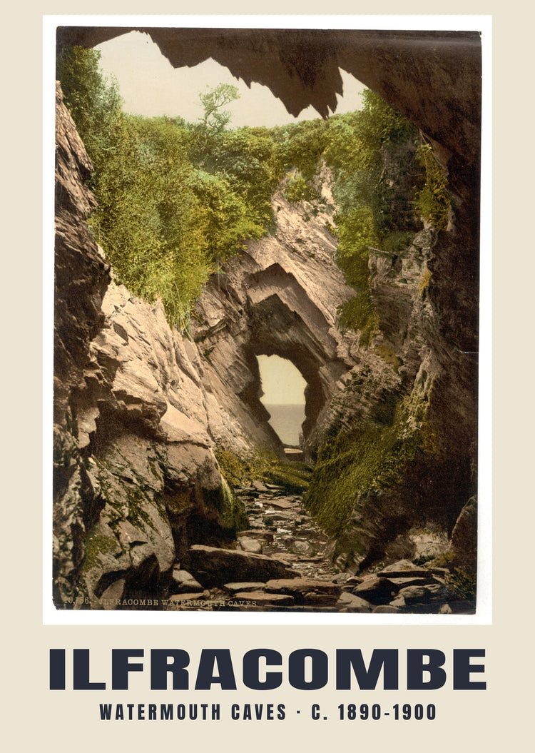 Watermouth caves, Ilfracombe, c. 1890–1900 Heritage Print