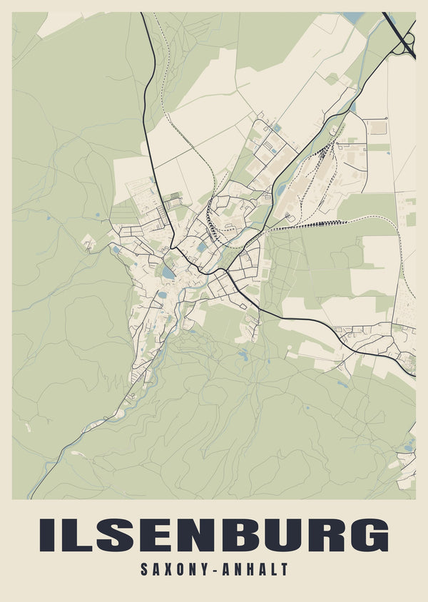 Ilsenburg Street Map Poster