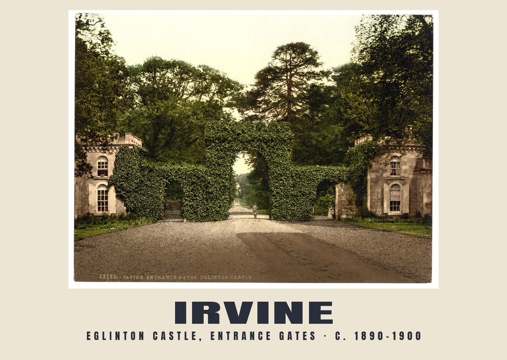 Eglinton Castle, entrance gates, Irvine, c. 1890–1900 Heritage Print