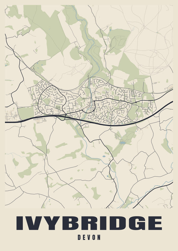 Ivybridge Street Map Poster