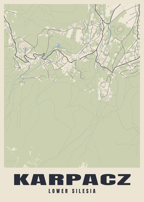 Karpacz Street Map Poster