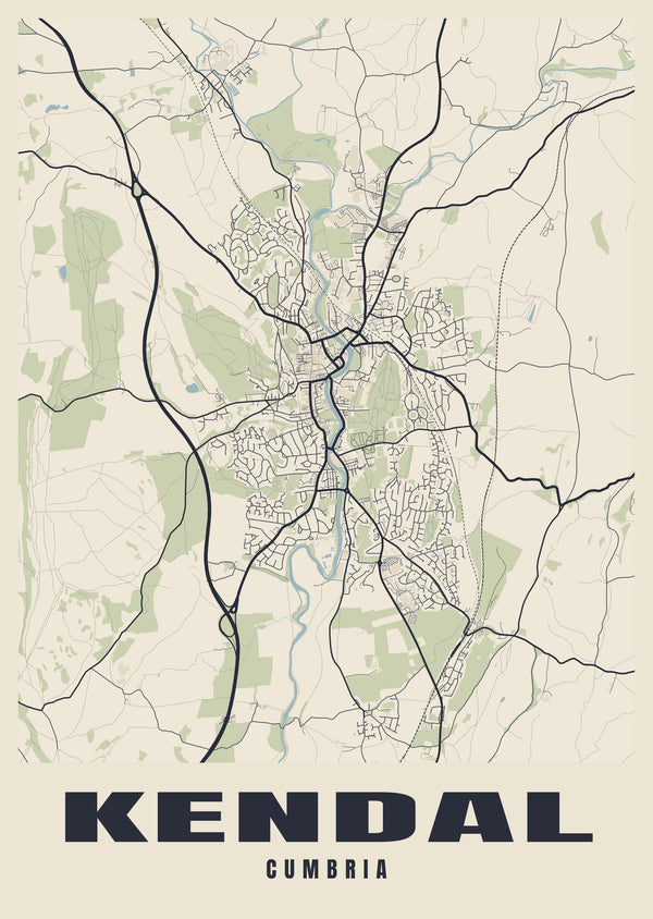 Kendal Street Map Poster