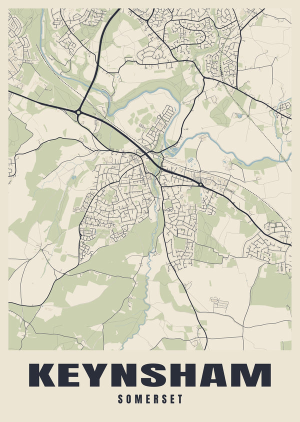 Keynsham Street Map Poster