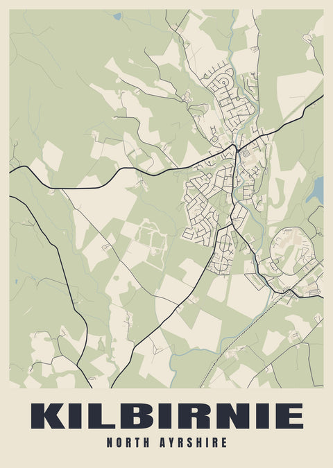 Kilbirnie Street Map Poster