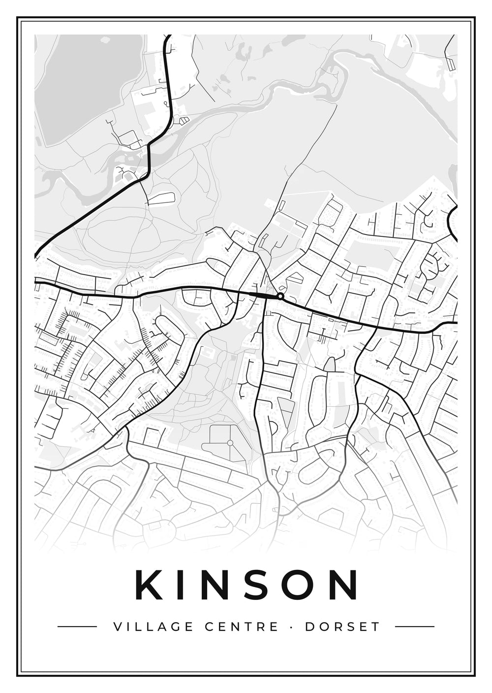 Kinson Village Centre Street Map Poster