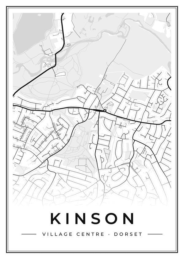 Kinson Village Centre Street Map Poster