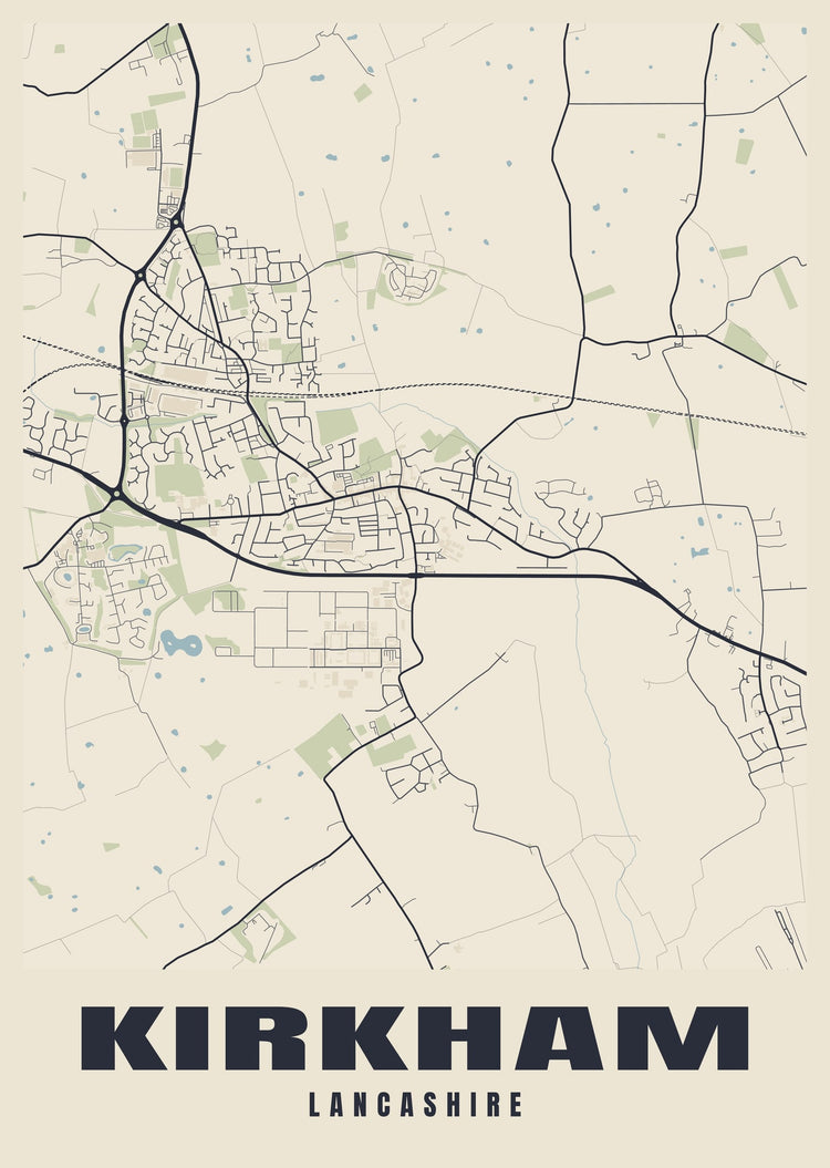 Kirkham Street Map Poster