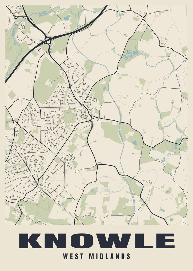 Knowle Street Map Poster