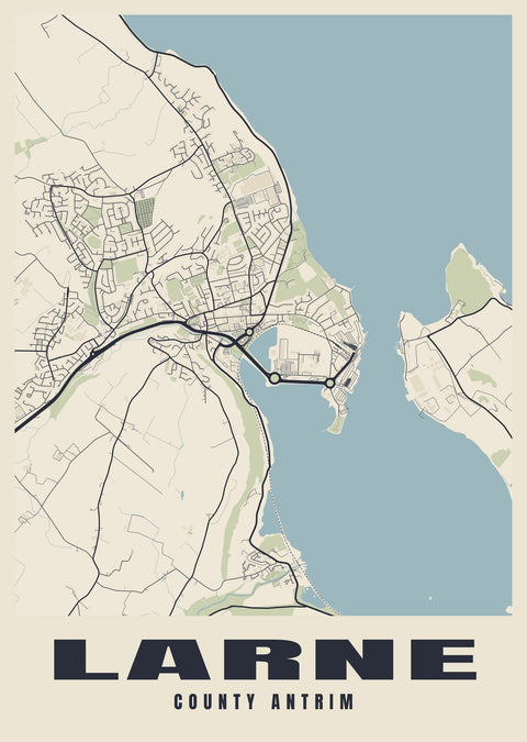 Larne Street Map Poster