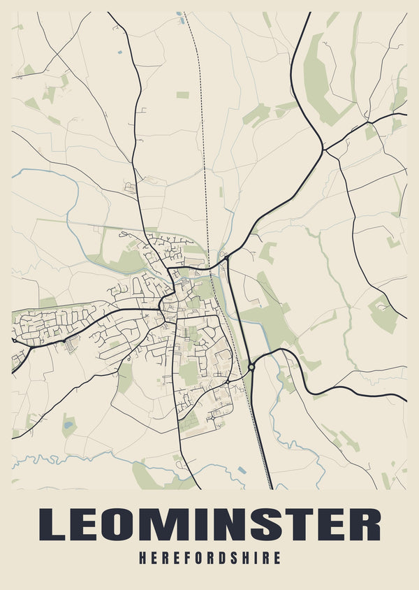 Leominster Street Map Poster