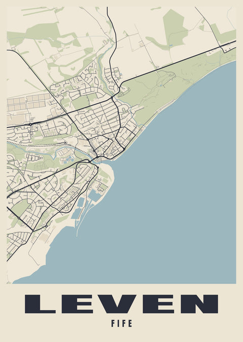 Leven Street Map Poster