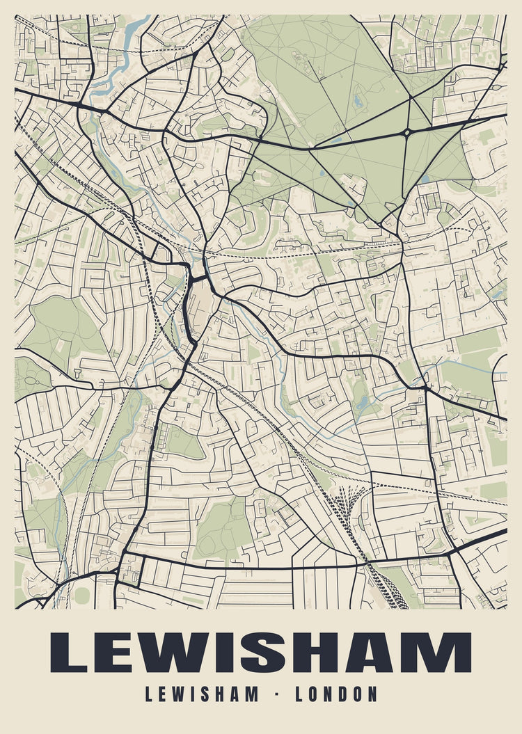 Lewisham Heritage Street Map Poster